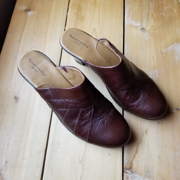 Brown's Landing Shoes Mules with Heels Sz 8 1/2M - Picture 2 of 5